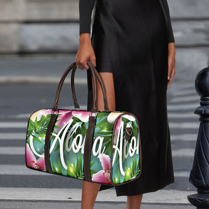 Aloha Hawaiian Flower Print Duffle Bag