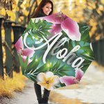 Aloha Hawaiian Flower Print Foldable Umbrella