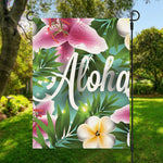 Aloha Hawaiian Flower Print Garden Flag