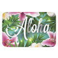 Aloha Hawaiian Flower Print Indoor Door Mat