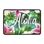 Aloha Hawaiian Flower Print Kitchen Mat