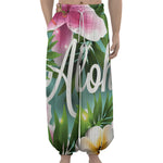 Aloha Hawaiian Flower Print Lantern Pants