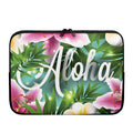 Aloha Hawaiian Flower Print Laptop Sleeve