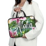 Aloha Hawaiian Flower Print Laptop Sleeve With Handle