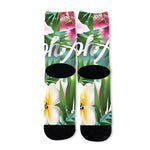 Aloha Hawaiian Flower Print Long Socks