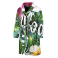 Aloha Hawaiian Flower Print Men's Bathrobe