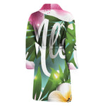 Aloha Hawaiian Flower Print Men's Bathrobe