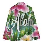 Aloha Hawaiian Flower Print Men's Blazer