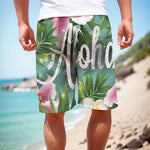 Aloha Hawaiian Flower Print Men's Cargo Shorts