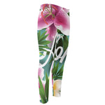 Aloha Hawaiian Flower Print Men's Compression Pants