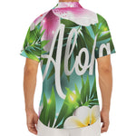 Aloha Hawaiian Flower Print Men's Deep V-Neck Shirt
