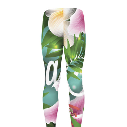 Aloha Hawaiian Flower Print Men's leggings