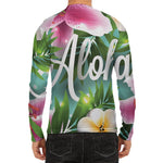 Aloha Hawaiian Flower Print Men's Long Sleeve Rash Guard