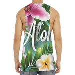 Aloha Hawaiian Flower Print Men's Muscle Tank Top