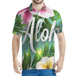 Aloha Hawaiian Flower Print Men's Polo Shirt