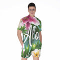 Aloha Hawaiian Flower Print Men's Romper