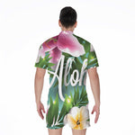 Aloha Hawaiian Flower Print Men's Rompers