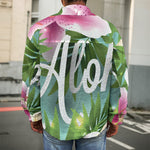 Aloha Hawaiian Flower Print Men's Shirt Jacket