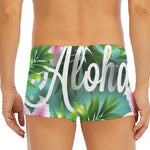 Aloha Hawaiian Flower Print Men's Short Boxer Briefs