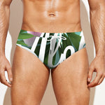 Aloha Hawaiian Flower Print Men's Swim Briefs