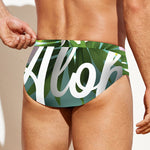 Aloha Hawaiian Flower Print Men's Swim Briefs