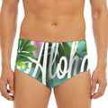 Aloha Hawaiian Flower Print Men's Triangle Swim Briefs