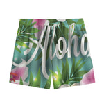 Aloha Hawaiian Flower Print Mesh Shorts