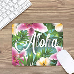 Aloha Hawaiian Flower Print Mouse Pad