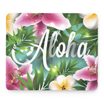 Aloha Hawaiian Flower Print Mouse Pad