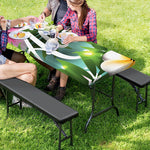 Aloha Hawaiian Flower Print Picnic Table Cover