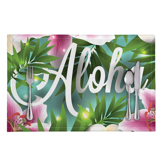 Aloha Hawaiian Flower Print Placemat
