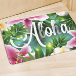 Aloha Hawaiian Flower Print Polyester Doormat