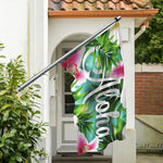 Aloha Hawaiian Flower Print Polyester Flag
