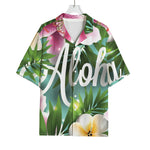 Aloha Hawaiian Flower Print Rayon Hawaiian Shirt