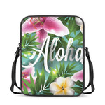 Aloha Hawaiian Flower Print Rectangular Crossbody Bag