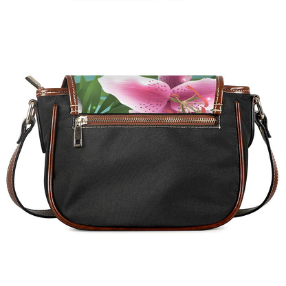 Aloha Hawaiian Flower Print Saddle Bag