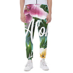 Aloha Hawaiian Flower Print Scuba Joggers