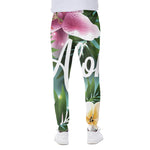 Aloha Hawaiian Flower Print Scuba Joggers