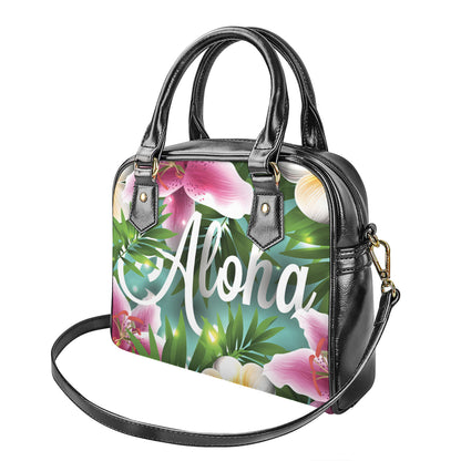Aloha Hawaiian Flower Print Shoulder Handbag