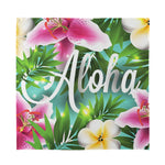 Aloha Hawaiian Flower Print Silk Bandana