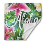 Aloha Hawaiian Flower Print Silk Bandana