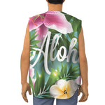 Aloha Hawaiian Flower Print Sleeveless Baseball Jersey