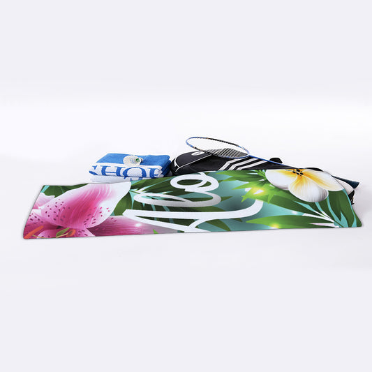 Aloha Hawaiian Flower Print Sports Towel
