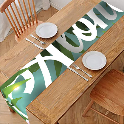 Aloha Hawaiian Flower Print Table Runner
