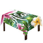 Aloha Hawaiian Flower Print Tablecloth