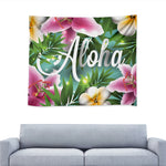 Aloha Hawaiian Flower Print Tapestry