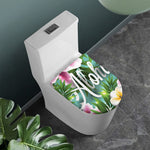 Aloha Hawaiian Flower Print Toilet Lid Cover