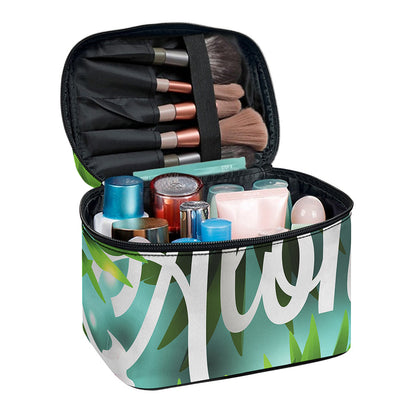 Aloha Hawaiian Flower Print Travel Makeup Bag