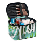 Aloha Hawaiian Flower Print Travel Makeup Bag