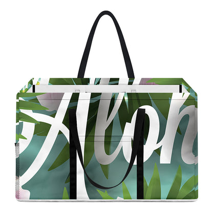 Aloha Hawaiian Flower Print Utility Tote Bag